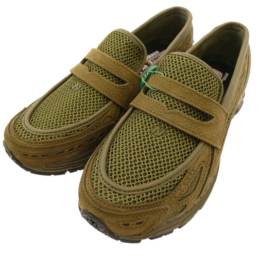 NEW BALANCE ニューバランス U1906LNV スウェード メッシュ ローファー スニーカー シューズ カーキ系 28cm【極上美品】【中古】