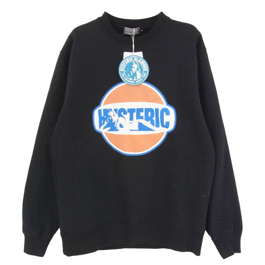 HYSTERIC GLAMOUR ヒステリックグラマー 24AW 02243CS07 HYSTERIC DUST ヒステリックダスト クルーネック スウェット トレーナー ブラック系 M【極上美品】【中古】