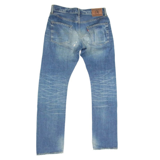 HYSTERIC GLAMOUR ヒステリックグラマー 19SS 02191AP19 RSM加工 リペア加工 スタッズポケット デニムパンツ ジーンズ インディゴブルー系 31【中古】