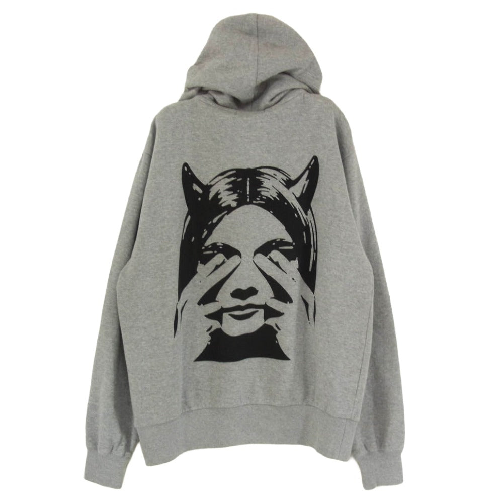 HYSTERIC GLAMOUR ヒステリックグラマー 23AW 02233CF12390 SEE NO EVIL シーノーエビル バックガールプリント ジップアップ パーカー グレー系 M【美品】【中古】