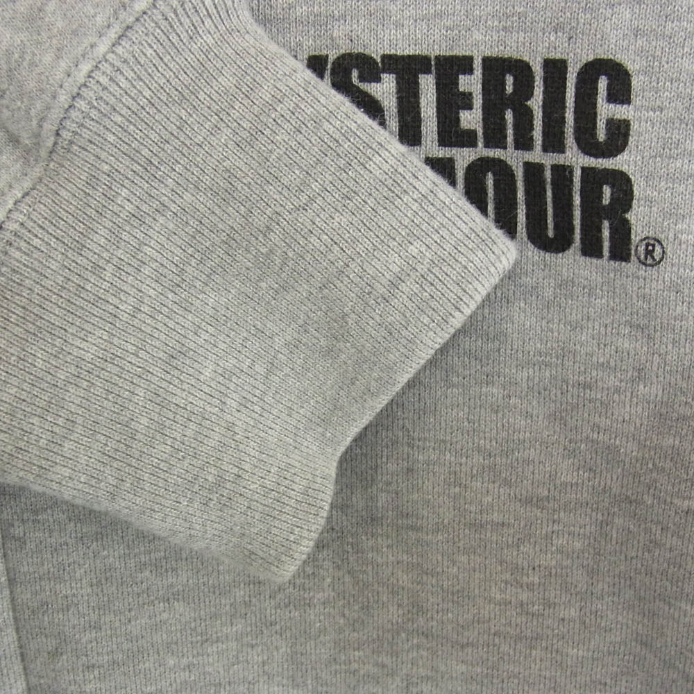 HYSTERIC GLAMOUR ヒステリックグラマー 23AW 02233CF12390 SEE NO EVIL シーノーエビル バックガールプリント ジップアップ パーカー グレー系 M【美品】【中古】