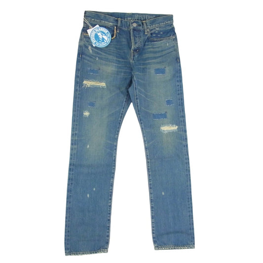 HYSTERIC GLAMOUR ヒステリックグラマー 24AW 02243AP52 小窓デニム スクエア ウインドウ リメイク加工 デニム パンツ インディゴブルー系 30【極上美品】【中古】