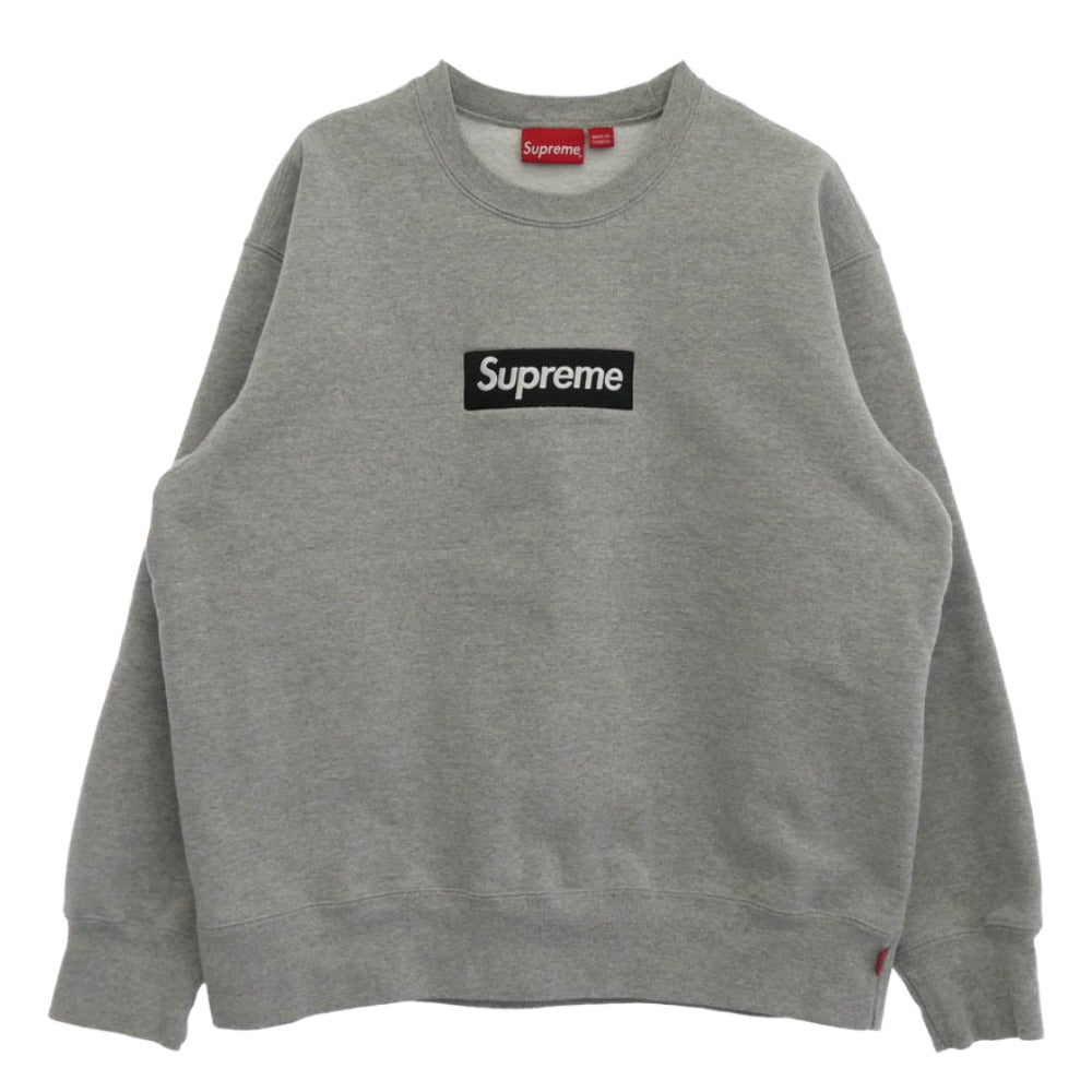 Supreme シュプリーム 22AW Box Logo Crewneck ボックスロゴ クルーネック スウェット グレー系 M【美品】【中古】