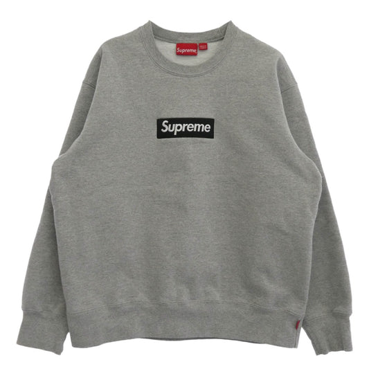 Supreme シュプリーム 22AW Box Logo Crewneck ボックスロゴ クルーネック スウェット グレー系 M【美品】【中古】