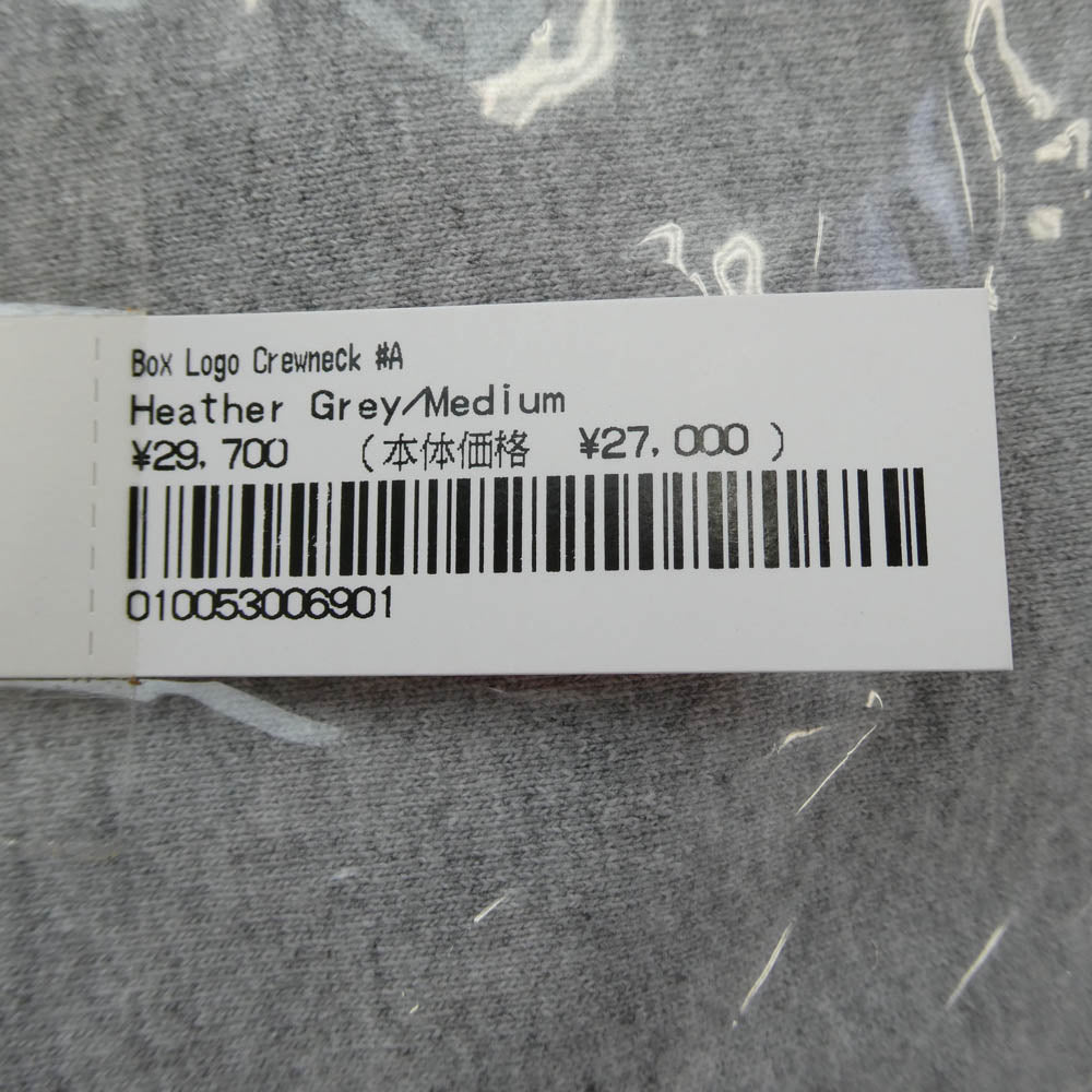 Supreme シュプリーム 22AW Box Logo Crewneck ボックスロゴ クルーネック スウェット グレー系 M【美品】【中古】