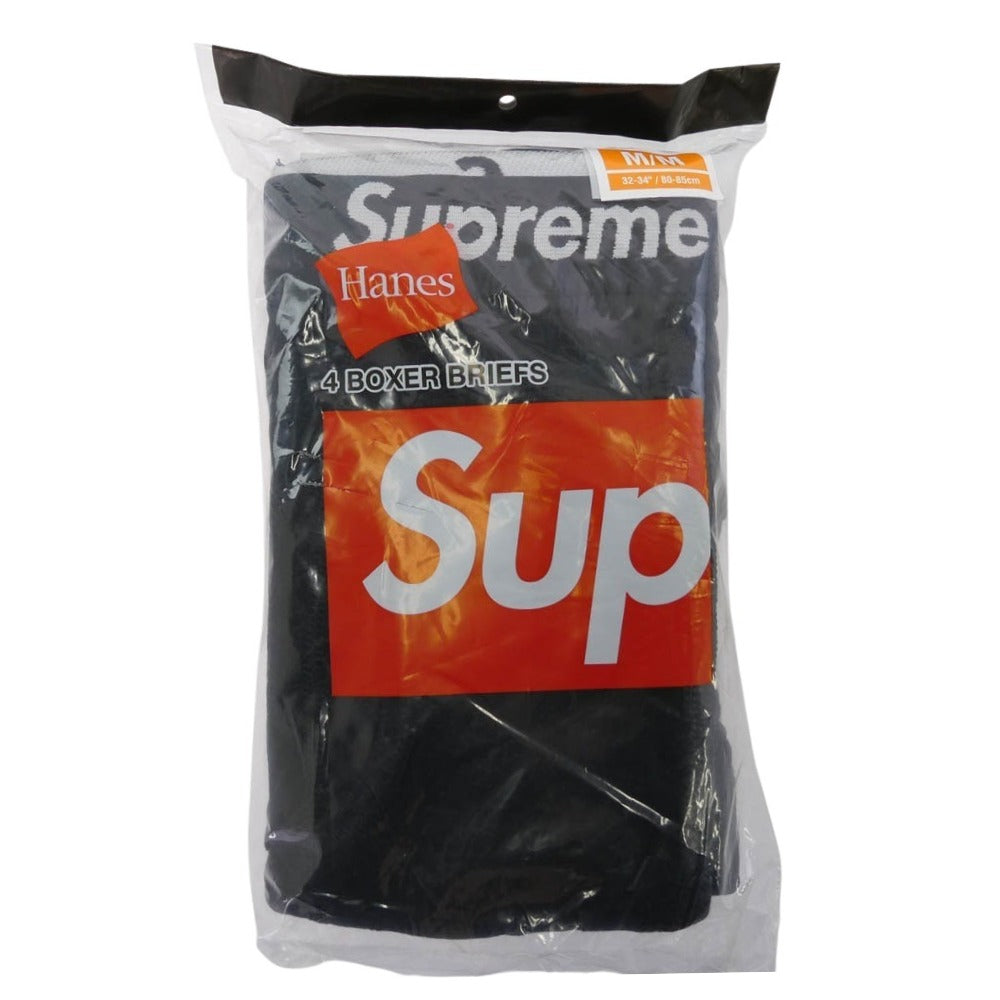 Supreme シュプリーム 25AW Hanes Boxer Brief 4Pack B ヘインズ ボクサーブリーフ 4パックセット ブラック系 M【新古品】【未使用】【中古】