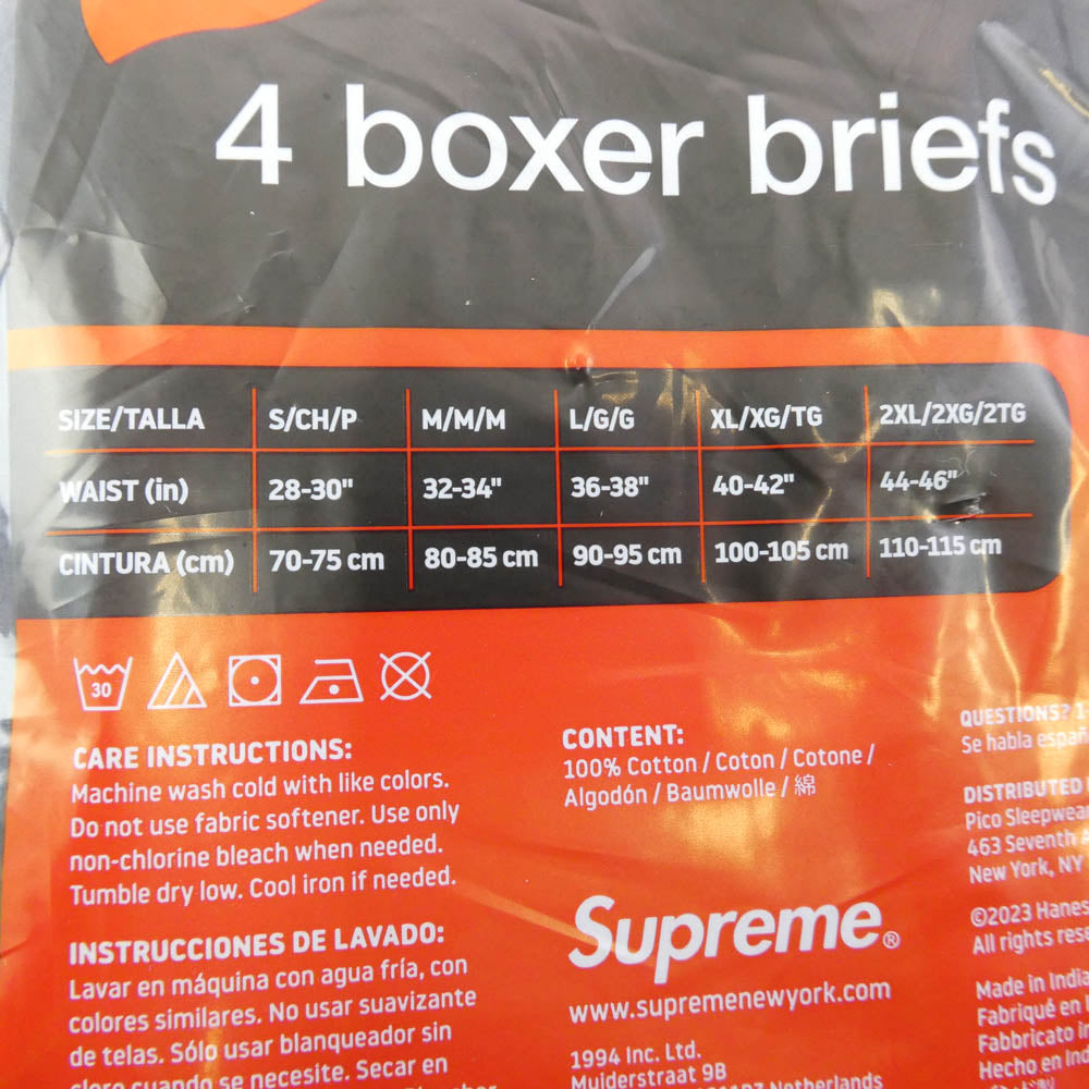 Supreme シュプリーム 25AW Hanes Boxer Brief 4Pack B ヘインズ ボクサーブリーフ 4パックセット ブラック系 M【新古品】【未使用】【中古】