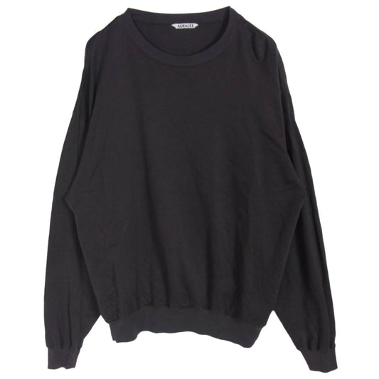 AURALEE オーラリー 24AW A24AP02CU SUPER HIGH GAUGE SWEAT P/O スーパーハイゲージ スウェット プルオーバー チャコール系 4【中古】