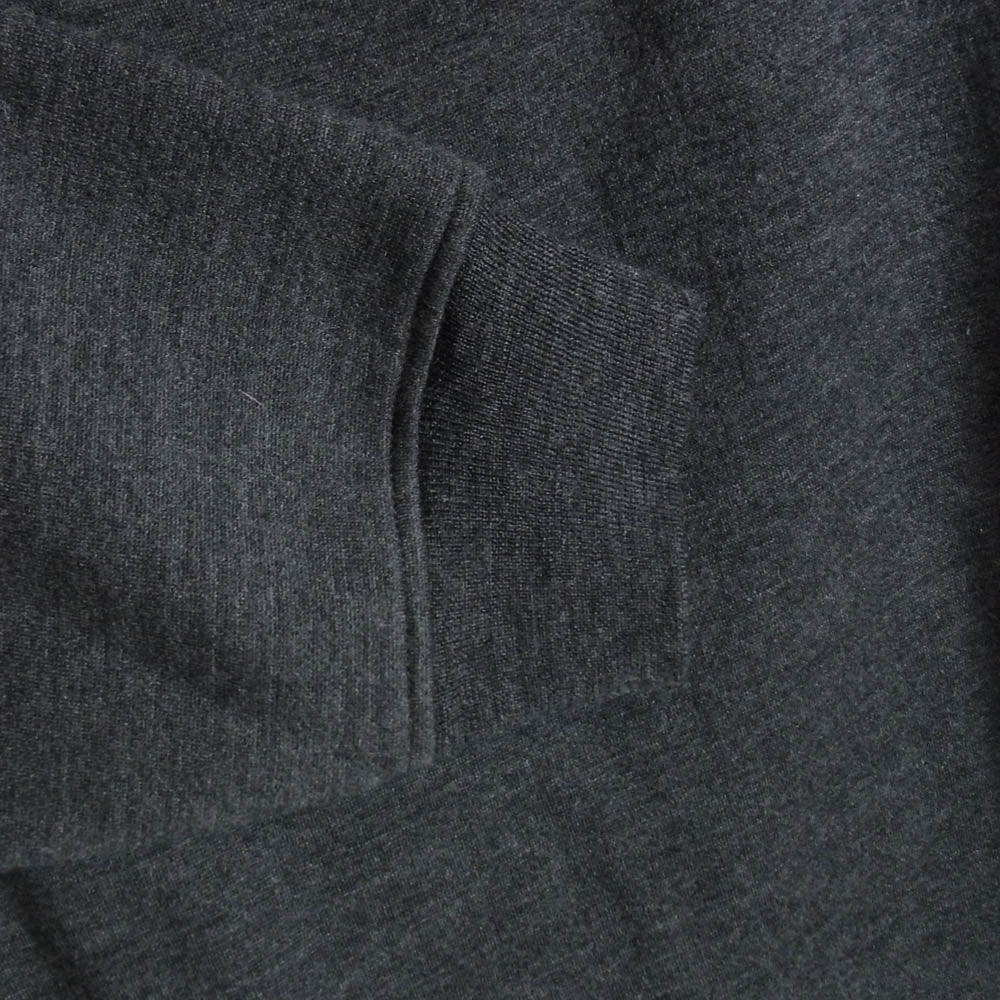 COMOLI コモリ 23AW Y03-05010 W/C/Si ウール コットン シルク 長袖クルー スウェット チャコール系 3【中古】