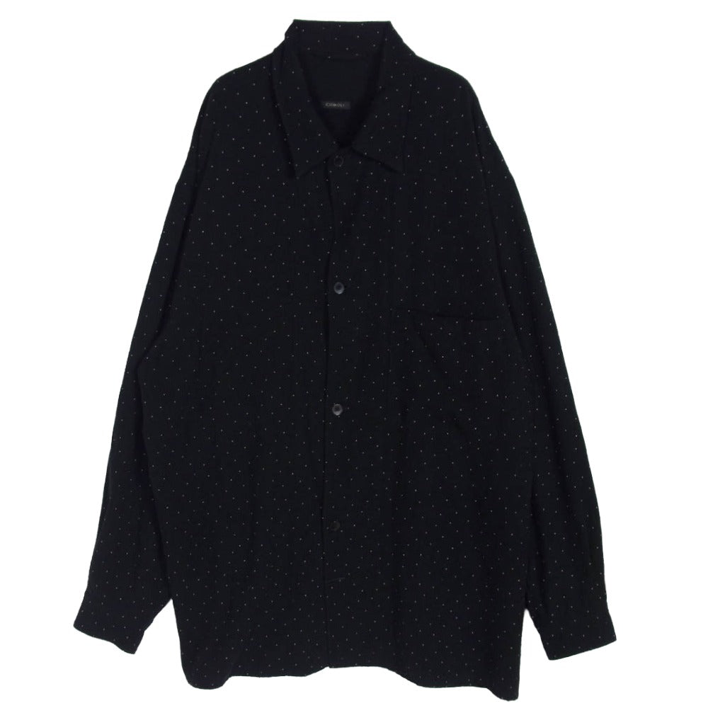 COMOLI コモリ 24SS Z01-01029 シルクノイル ドット シャツジャケット ブラック系 3【中古】