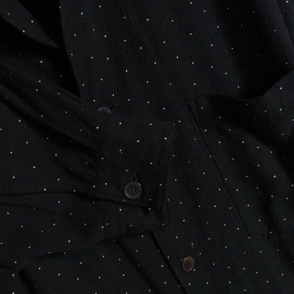 COMOLI コモリ 24SS Z01-01029 シルクノイル ドット シャツジャケット ブラック系 3【中古】