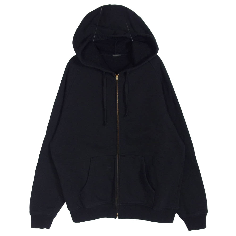 COMOLI コモリ 25SS B01-05001 コットン裏毛ジップパーカー ブラック系 3【中古】