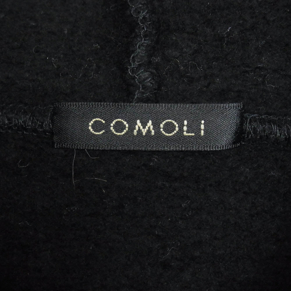 COMOLI コモリ 25SS B01-05001 コットン裏毛ジップパーカー ブラック系 3【中古】