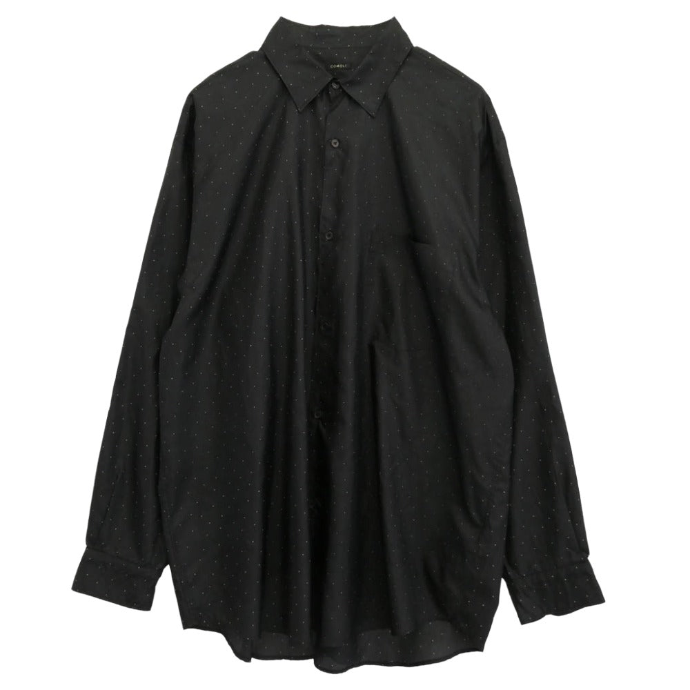 COMOLI コモリ 25SS B01-02015 シルクドット コモリシャツ ブラック系 3【中古】