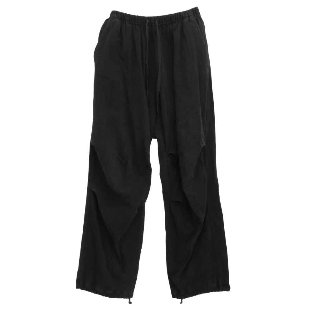 COMOLI コモリ 25AW C03-05006 コットンジャージ ニータックパンツ ブラック系 2【中古】