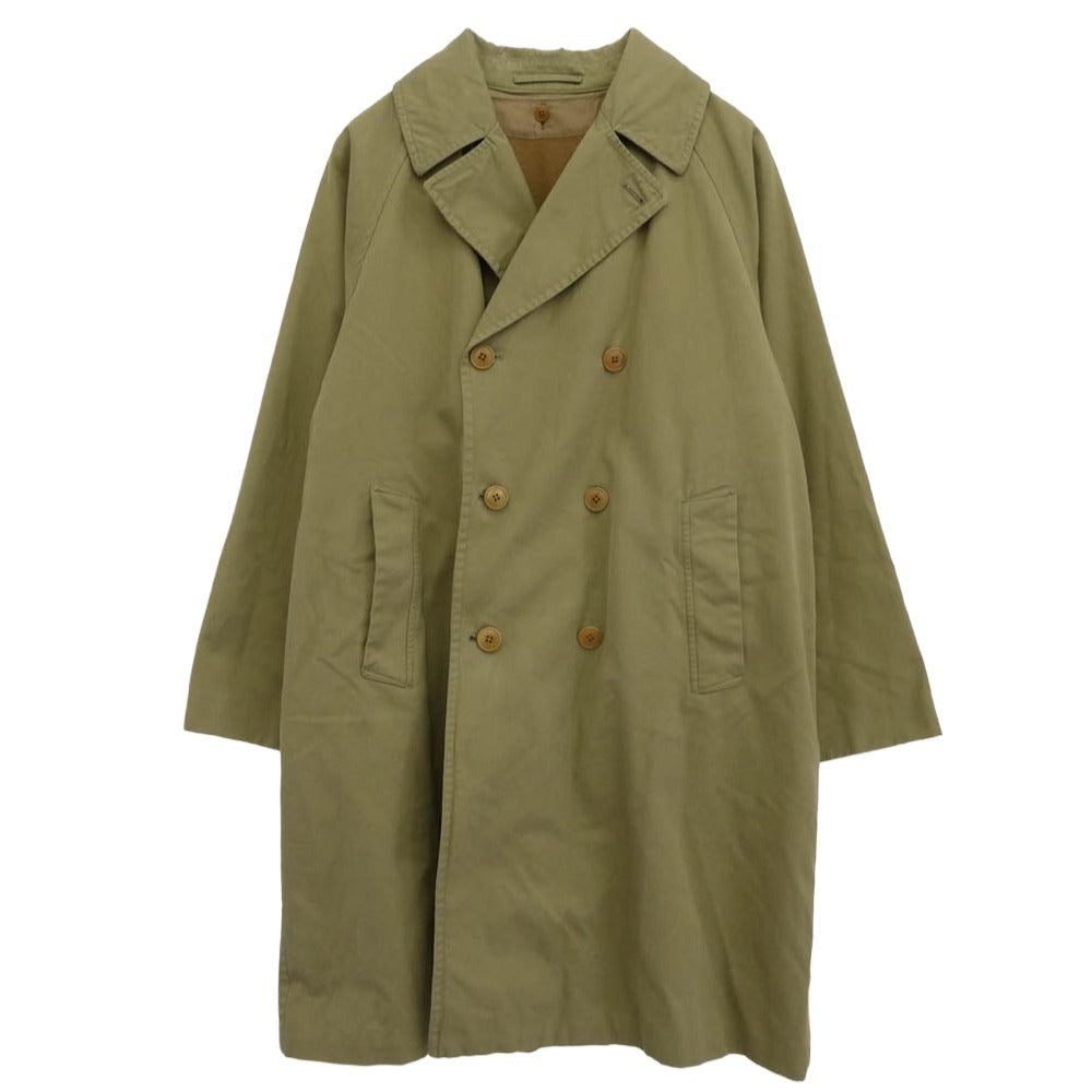 COMOLI コモリ 20AW S03-04018 ライナー付き コットンギャバジン ダブルブレステット コート モスグリーン系 3【中古】