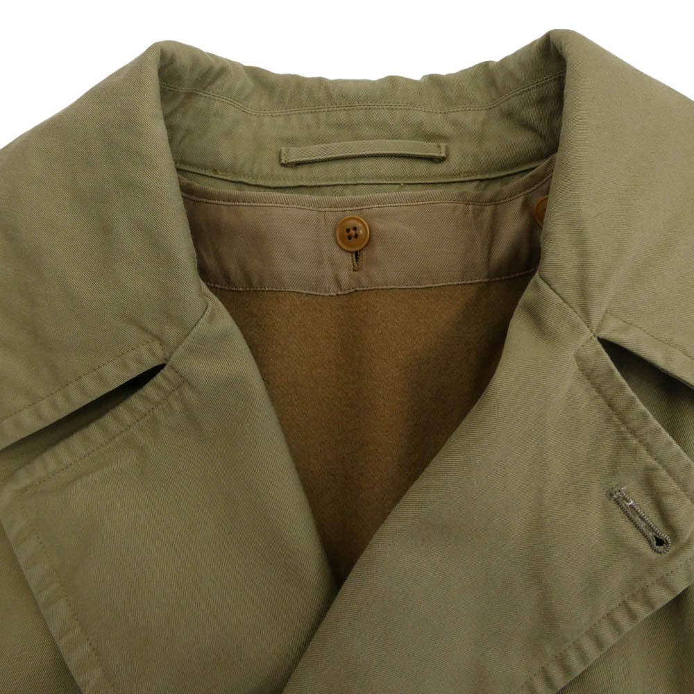 COMOLI コモリ 20AW S03-04018 ライナー付き コットンギャバジン ダブルブレステット コート モスグリーン系 3【中古】