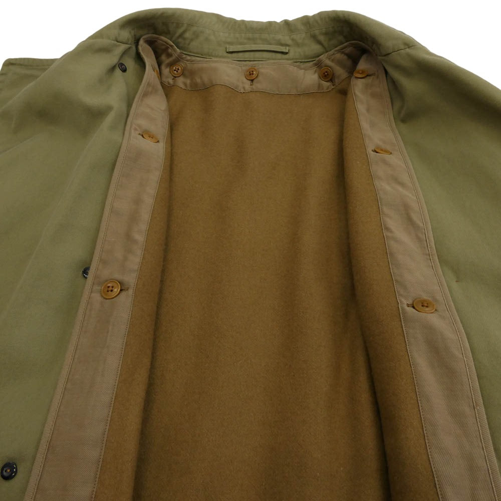 COMOLI コモリ 20AW S03-04018 ライナー付き コットンギャバジン ダブルブレステット コート モスグリーン系 3【中古】