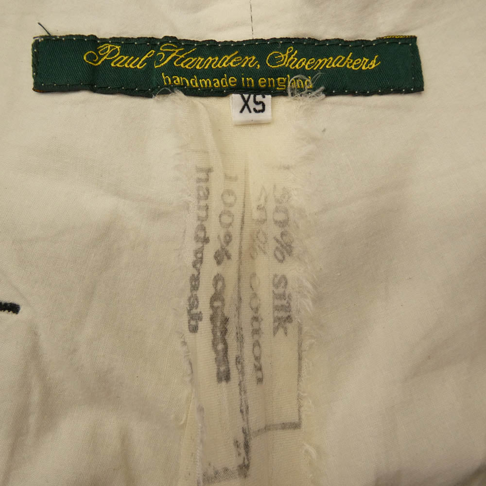 Paul Harnden ポールハーデン 英国製 ヘリンボーン トラウザーズ パンツ チャコール系 XS【中古】