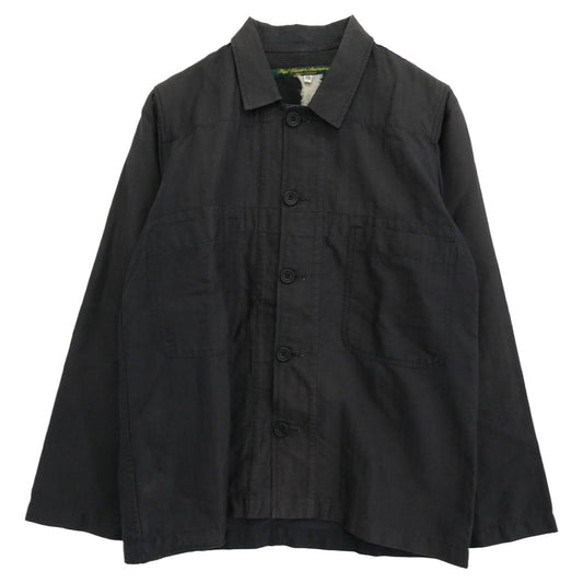 Paul Harnden ポールハーデン 英国製 ヘリンボーン シャツ ジャケット チャコール系 XS【中古】