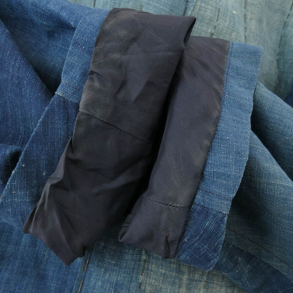 アンドリュー・ドリフトウッド Limited Piece Boro C-2 Balmacaan Coat アンティーク襤褸パッチワークハンドメイドバルマカーンコート インディゴブルー系 FREE【中古】