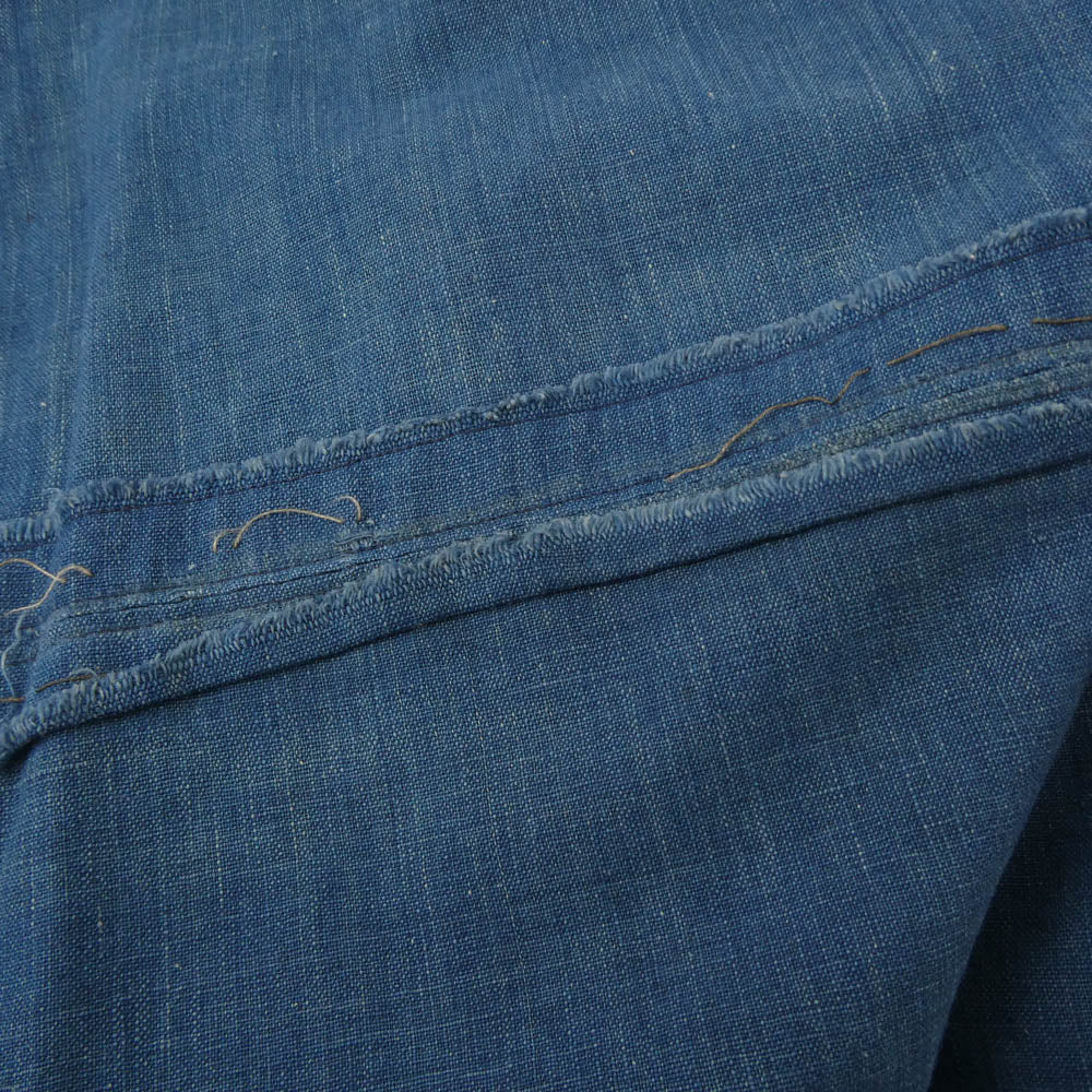 アンドリュー・ドリフトウッド Limited Piece Boro C-2 Balmacaan Coat アンティーク襤褸パッチワークハンドメイドバルマカーンコート インディゴブルー系 FREE【中古】