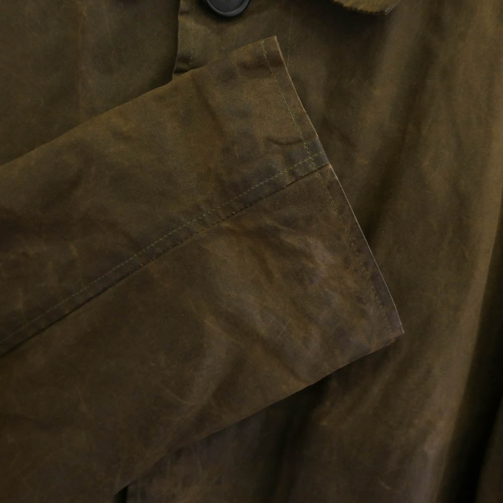 Paul Harnden ポールハーデン 英国製 Wax Mac Coat ワックスコットン オイルド マックコート ダークブラウン系 S【中古】