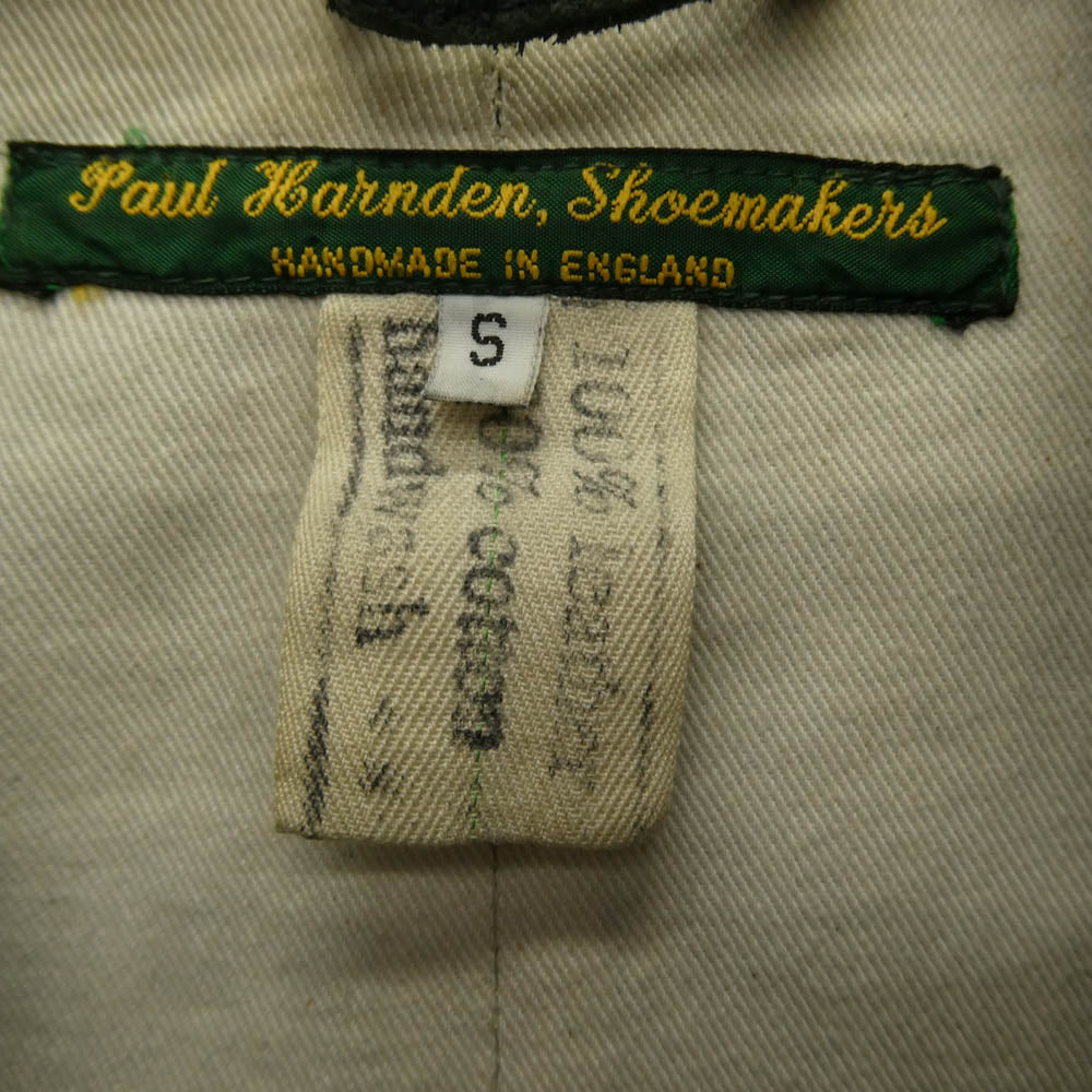 Paul Harnden ポールハーデン 英国製 スエード ブレザー レザー ジャケット モスグリーン系 S【中古】