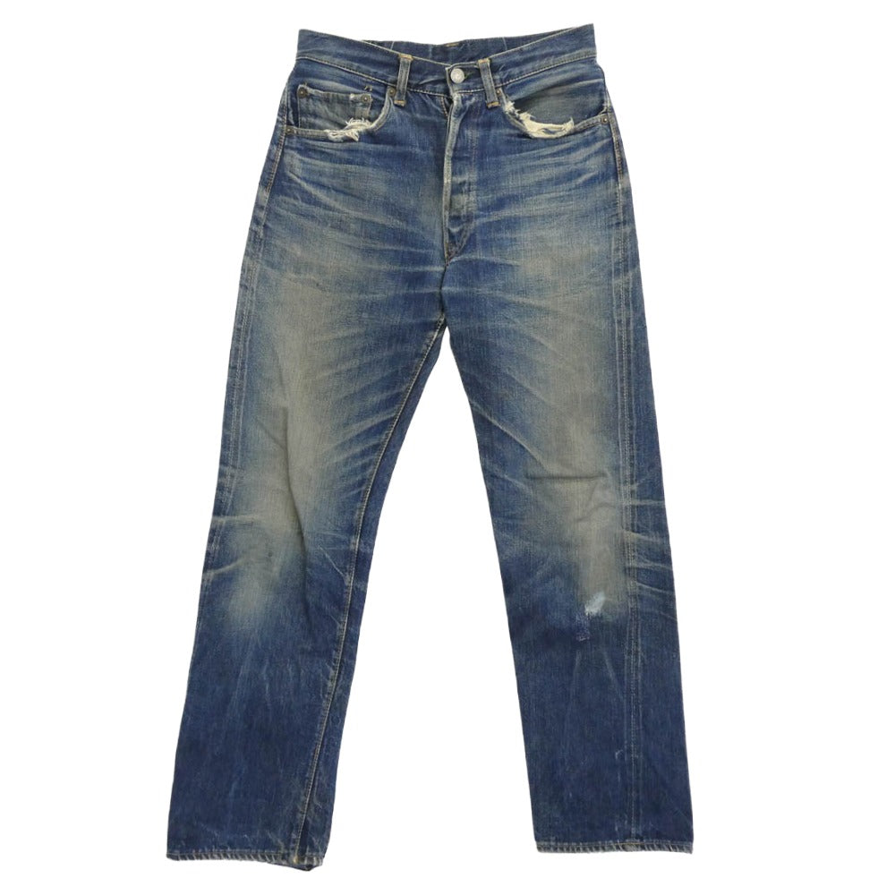 Levi's リーバイス 60s 501XX 紙パッチ ギャラ無し ボタン裏刻印K センターオフセット インディゴブルー系 W28inch程度【中古】