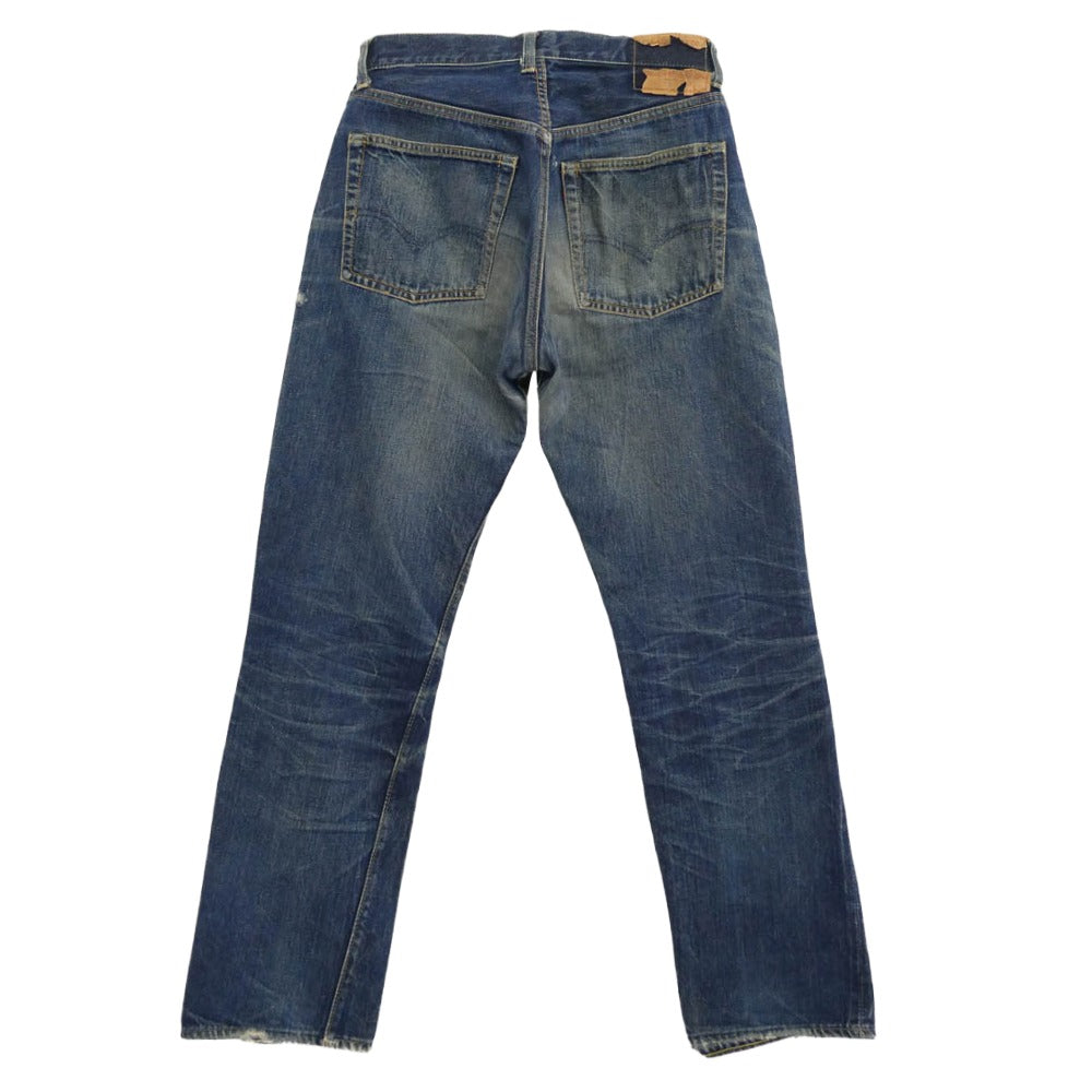 Levi's リーバイス 60s 501XX 紙パッチ ギャラ無し ボタン裏刻印K センターオフセット インディゴブルー系 W28inch程度【中古】