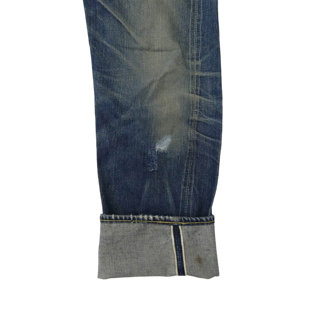 Levi's リーバイス 60s 501XX 紙パッチ ギャラ無し ボタン裏刻印K センターオフセット インディゴブルー系 W28inch程度【中古】
