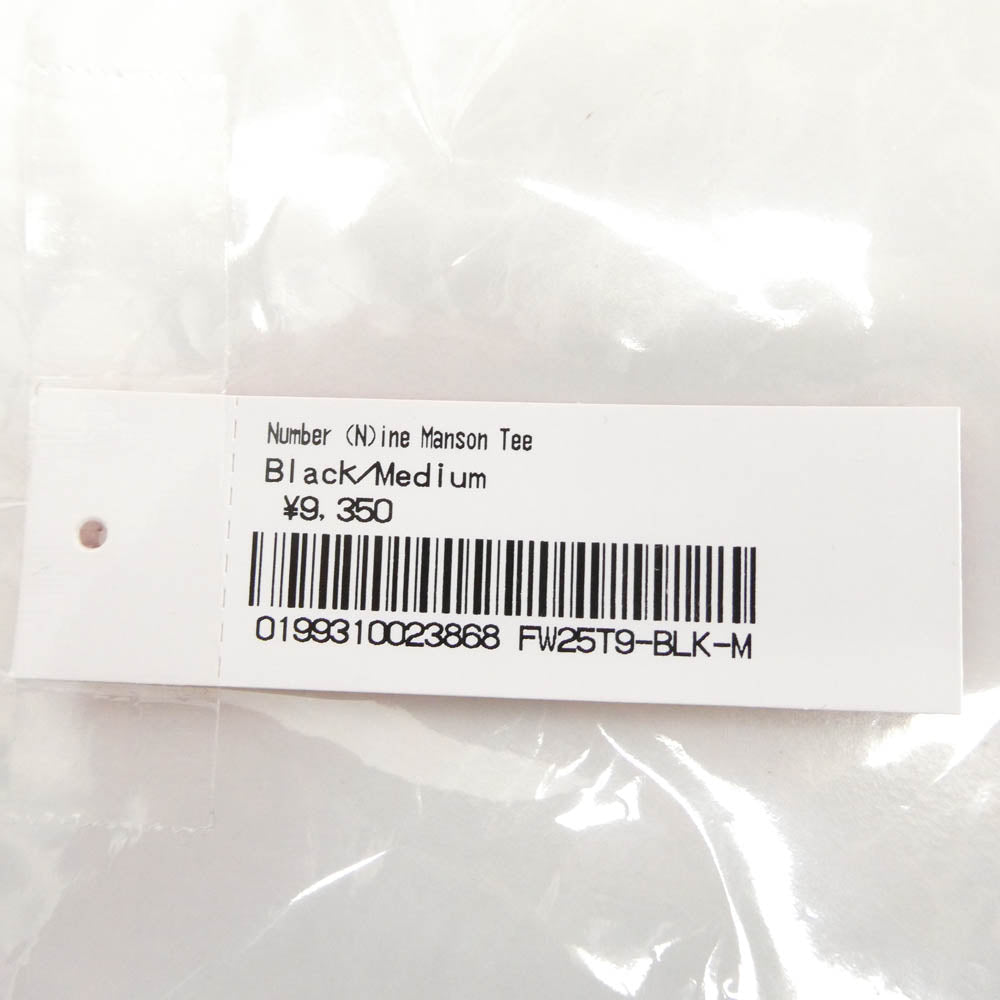 Supreme シュプリーム 25AW Number (N)ine Manson Tee ナンバーナイン マンソン 半袖 Tシャツ ブラック系 M【中古】