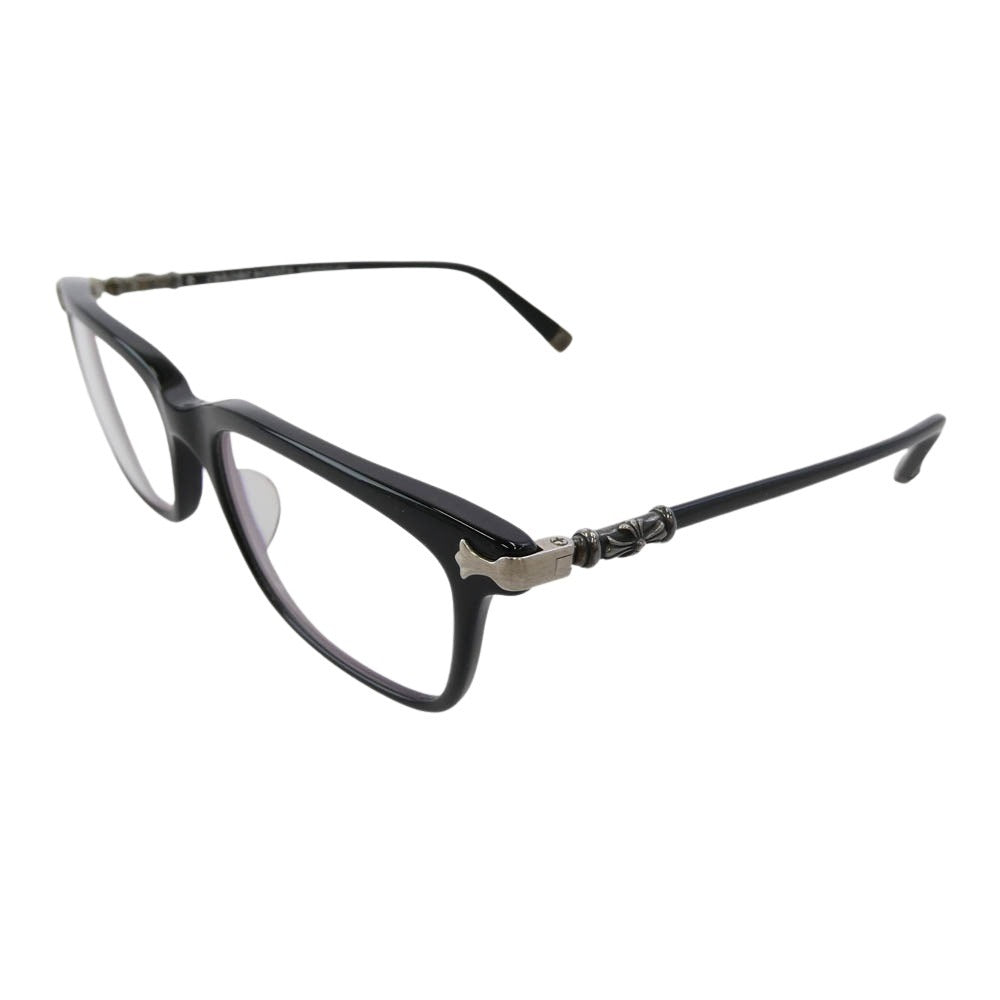 CHROME HEARTS クロムハーツ（原本無） FUN HATCH-A CHクロス スクエアフレーム 眼鏡 メガネ アイウェア サングラス ブラック系【中古】