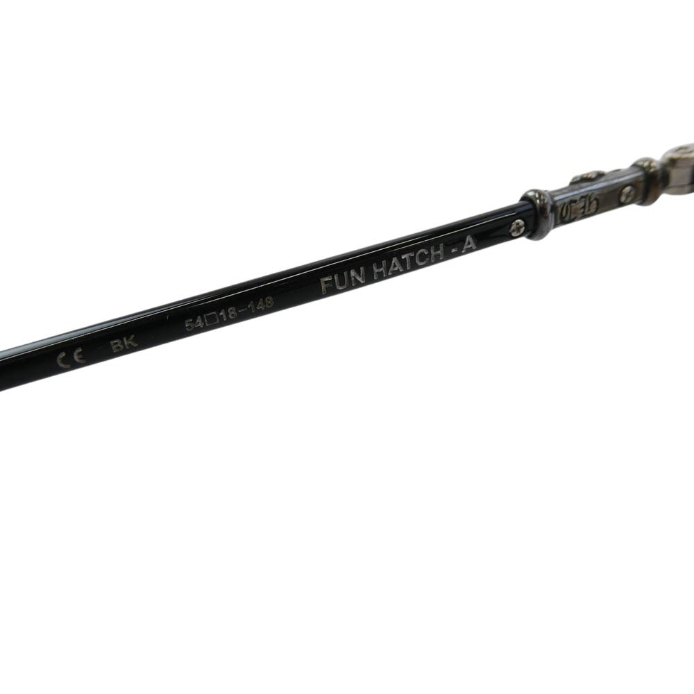 CHROME HEARTS クロムハーツ（原本無） FUN HATCH-A CHクロス スクエアフレーム 眼鏡 メガネ アイウェア サングラス ブラック系【中古】