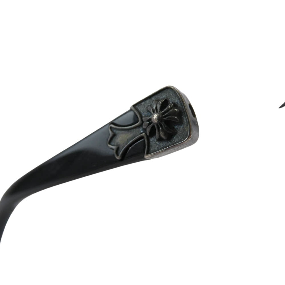 CHROME HEARTS クロムハーツ（原本無） FUN HATCH-A CHクロス スクエアフレーム 眼鏡 メガネ アイウェア サングラス ブラック系【中古】
