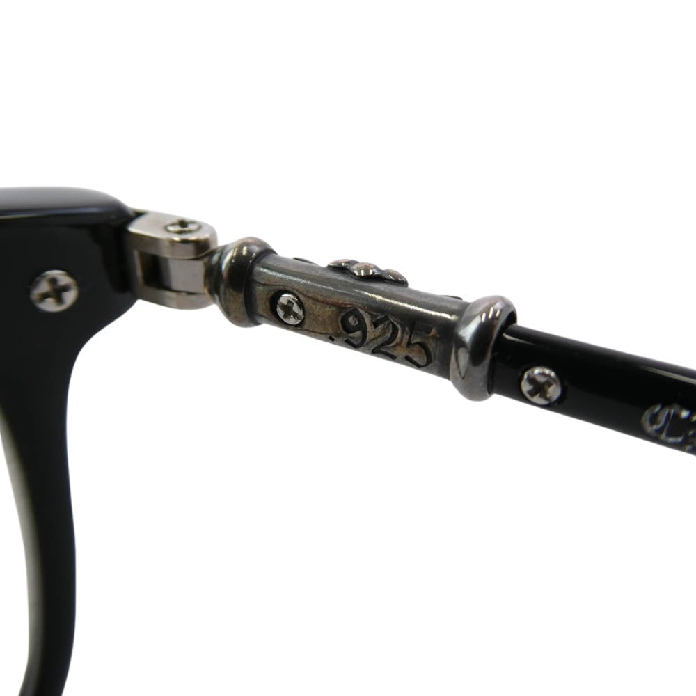 CHROME HEARTS クロムハーツ（原本無） FUN HATCH-A CHクロス スクエアフレーム 眼鏡 メガネ アイウェア サングラス ブラック系【中古】