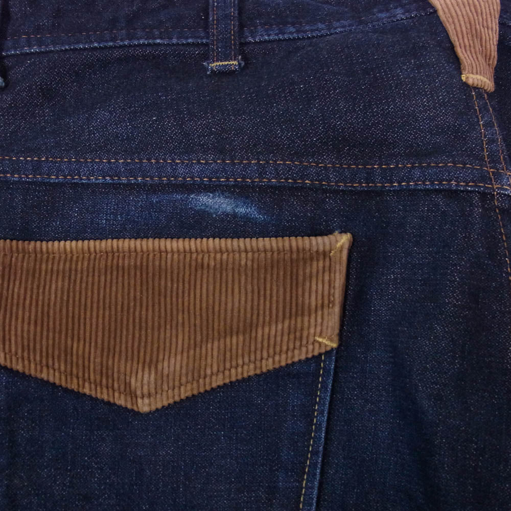 LYNCH SILVERSMITH リンチシルバースミス Heavy Gauge コーデュロイ 切替し デニム パンツ インディゴブルー系 30【中古】