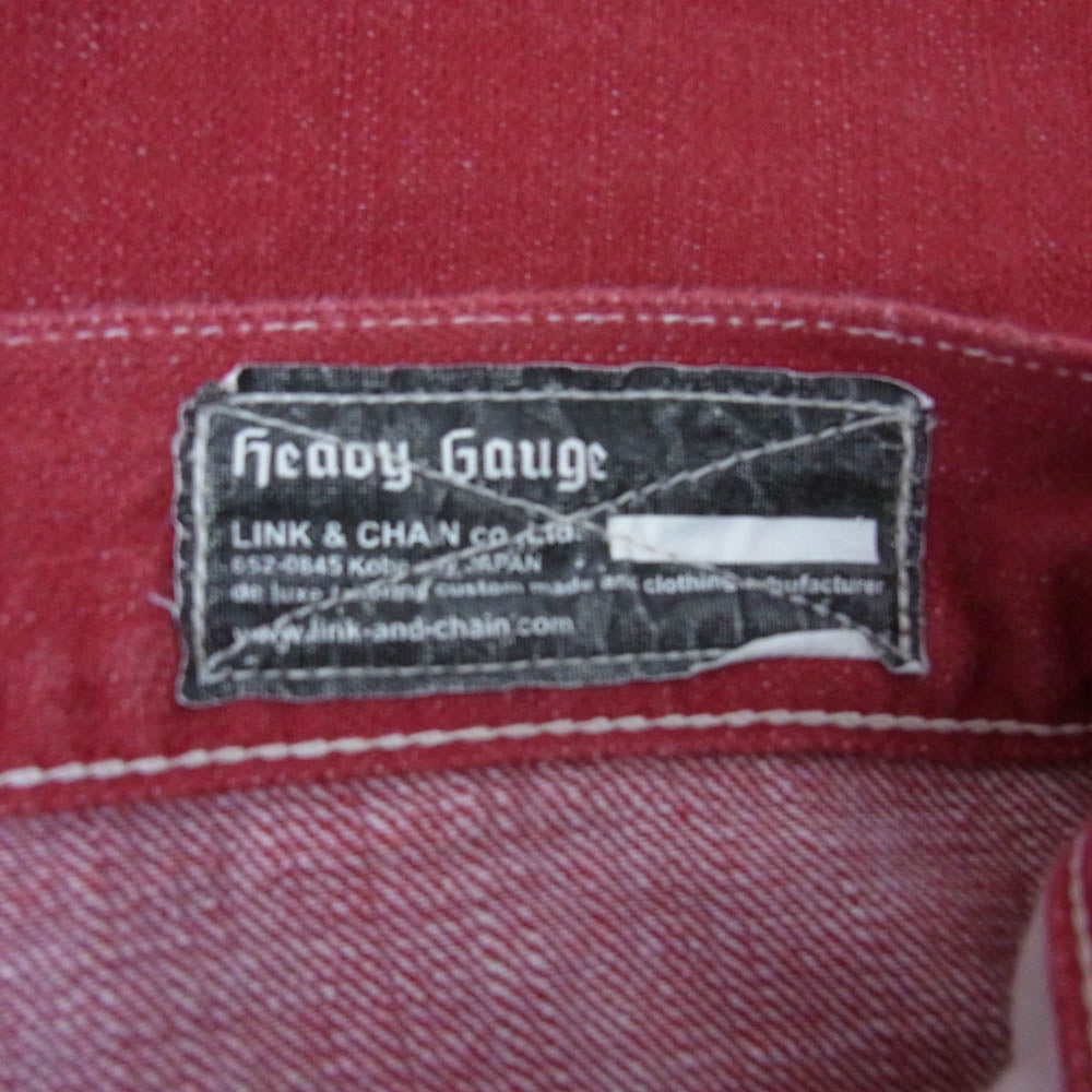 LYNCH SILVERSMITH リンチシルバースミス Heavy Gauge カラー レッド デニム パンツ エンジ系 32/30【中古】