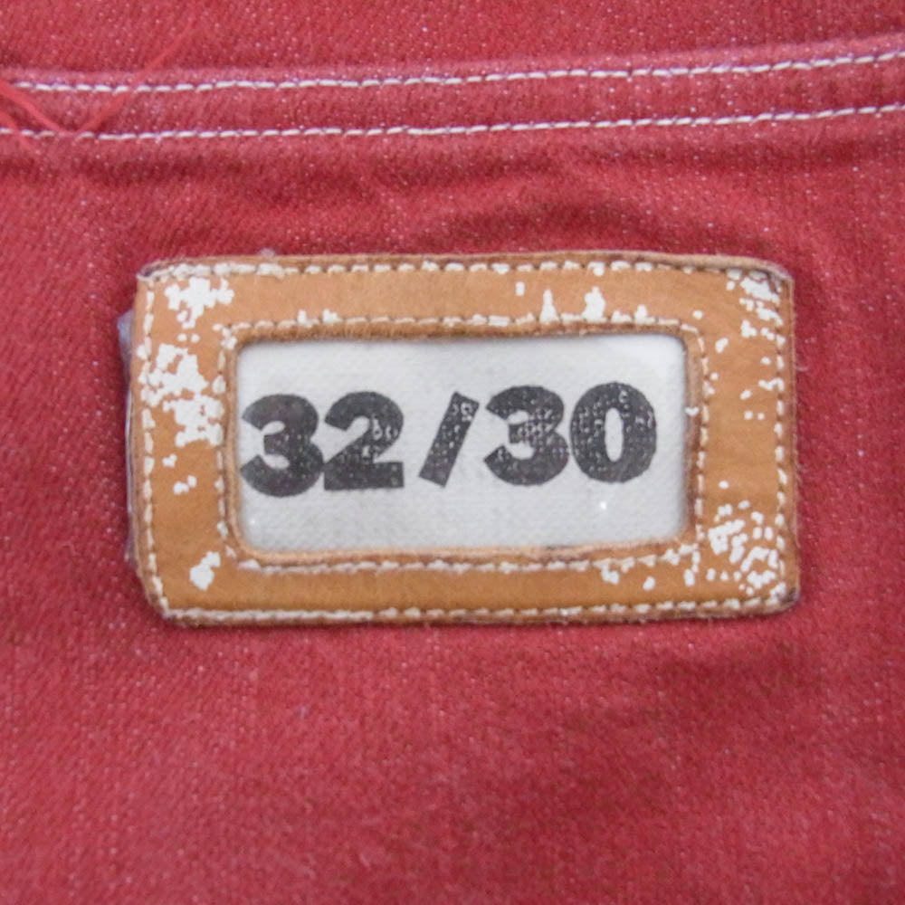 LYNCH SILVERSMITH リンチシルバースミス Heavy Gauge カラー レッド デニム パンツ エンジ系 32/30【中古】