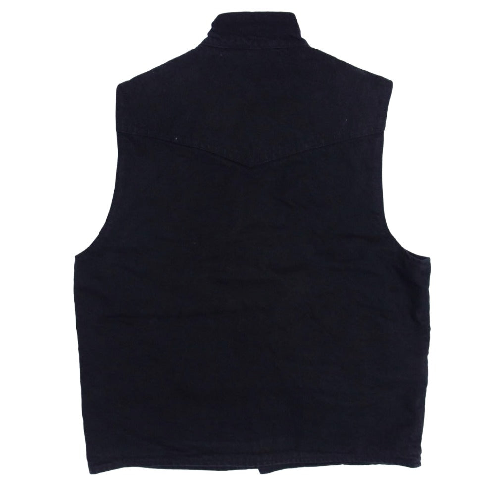 LANGLITZ LEATHERS ラングリッツレザーズ B.D Riding Vest 13oz ブラックデニム ライディング ベスト ブラック系 S【中古】