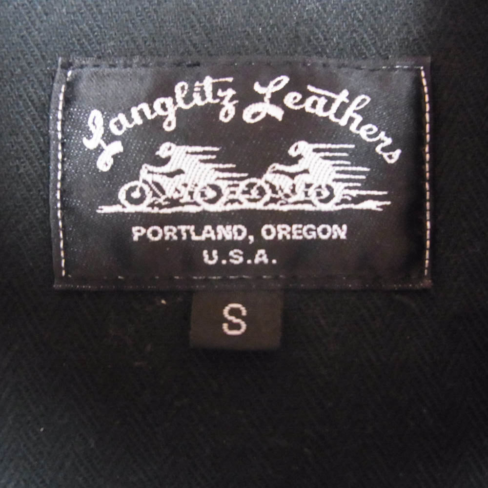 LANGLITZ LEATHERS ラングリッツレザーズ B.D Riding Vest 13oz ブラックデニム ライディング ベスト ブラック系 S【中古】