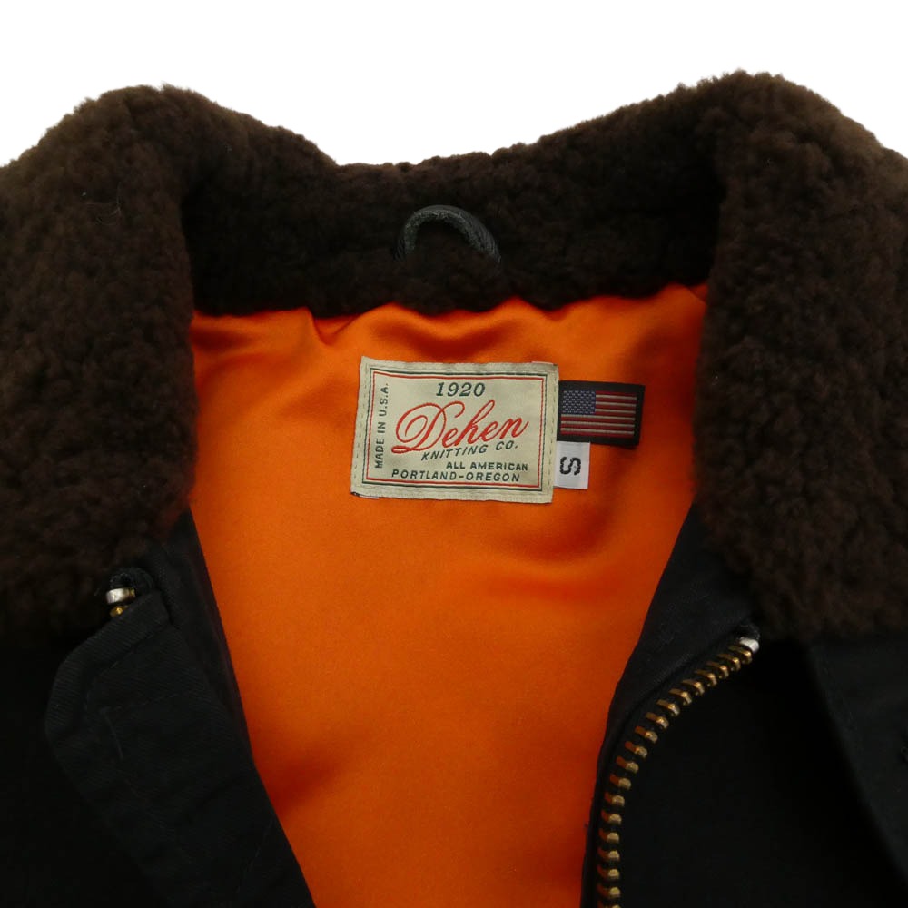 デーヘン USA製 Flyer's Club Jacket フライヤーズ クラブ ジャケット 10オンス ワックスキャンバス ブラック系 S【中古】