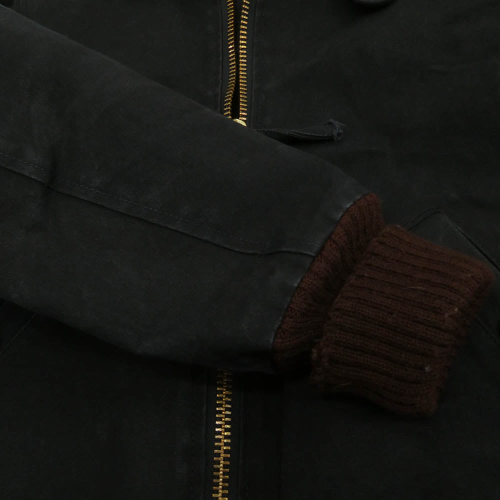 デーヘン USA製 Flyer's Club Jacket フライヤーズ クラブ ジャケット 10オンス ワックスキャンバス ブラック系 S【中古】