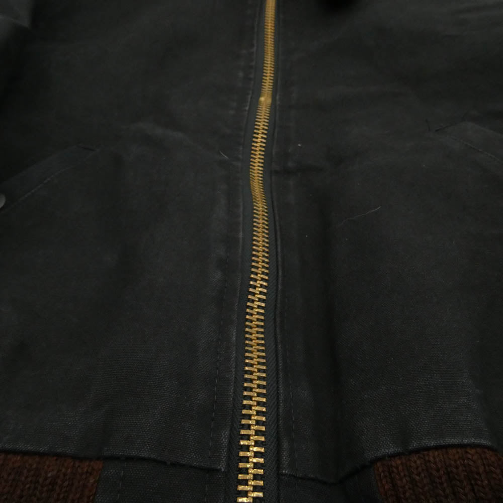 デーヘン USA製 Flyer's Club Jacket フライヤーズ クラブ ジャケット 10オンス ワックスキャンバス ブラック系 S【中古】