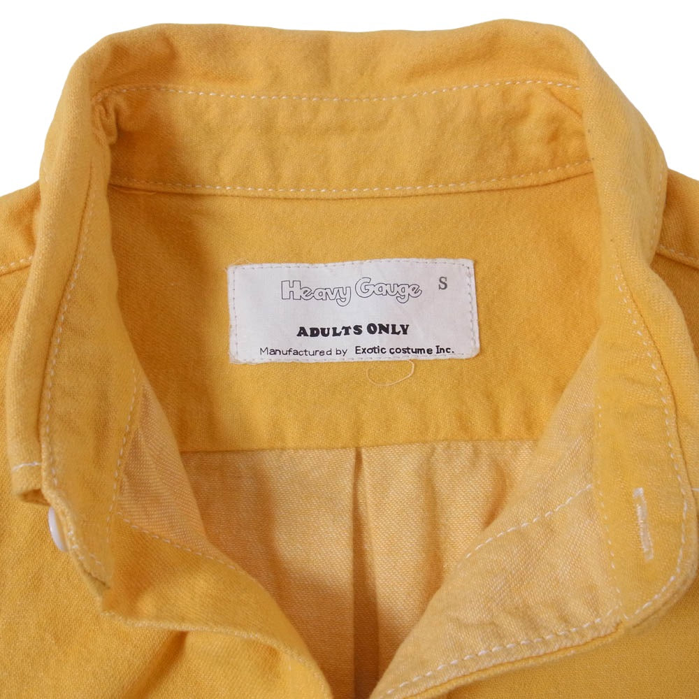 LYNCH SILVERSMITH リンチシルバースミス Heavy Gauge ADULTS ONLY コットン キャンバス 長袖 シャツ イエロー イエロー系 S【中古】