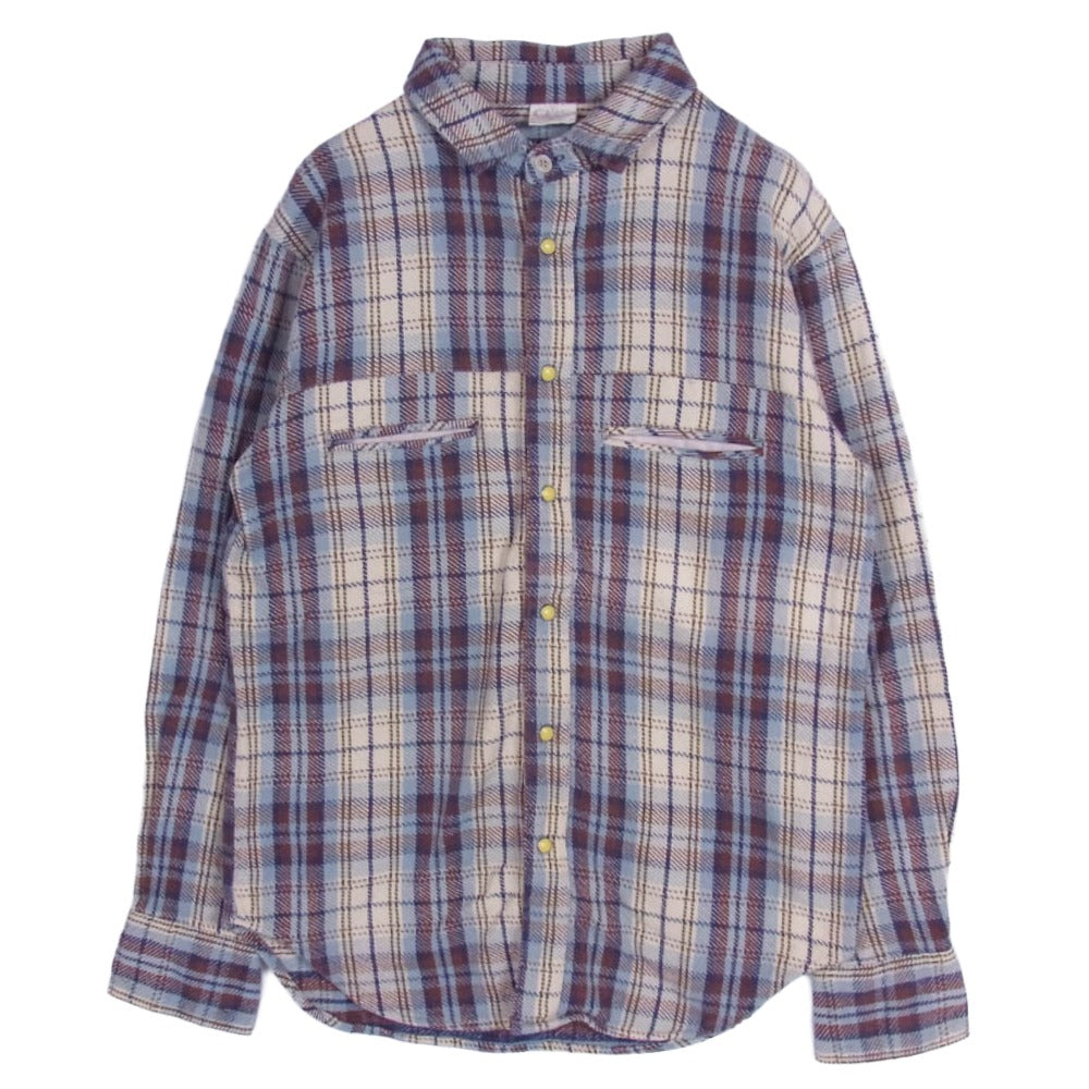 チョロス CHS ヘビーネル シャツ ブルー系 S【中古】