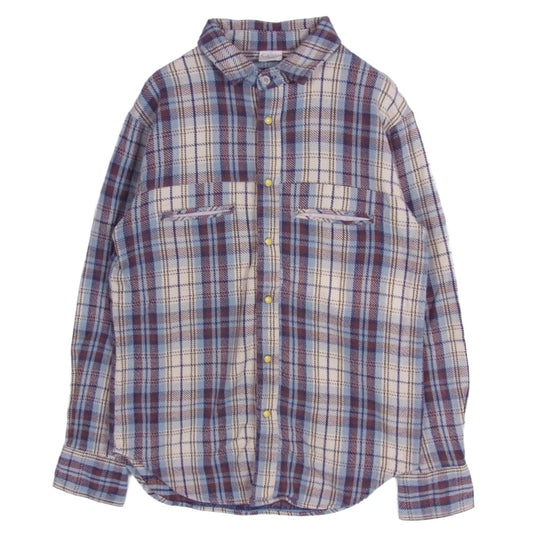 チョロス CHS ヘビーネル シャツ ブルー系 S【中古】
