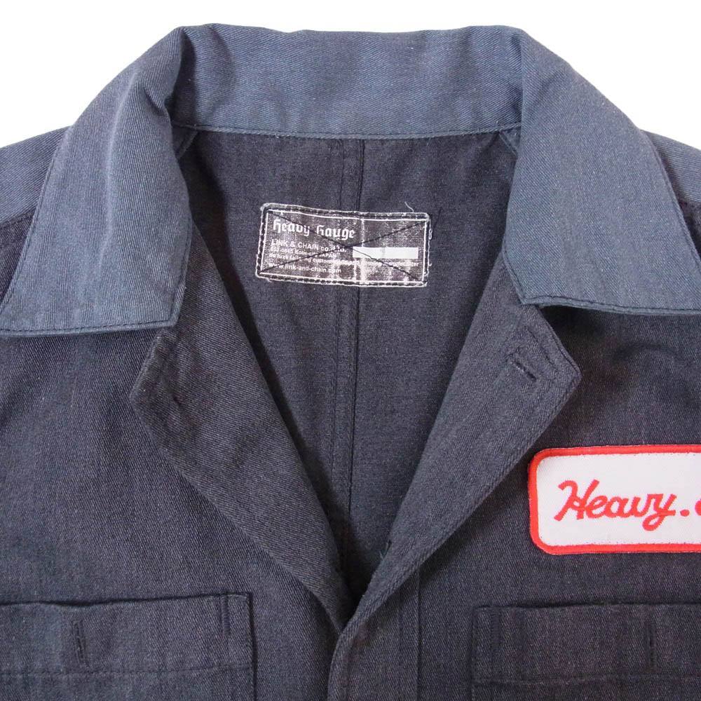 LYNCH SILVERSMITH リンチシルバースミス Heavy Gauge ワッペン付 2トーン 半袖 ワーク シャツ グレー系 1【中古】