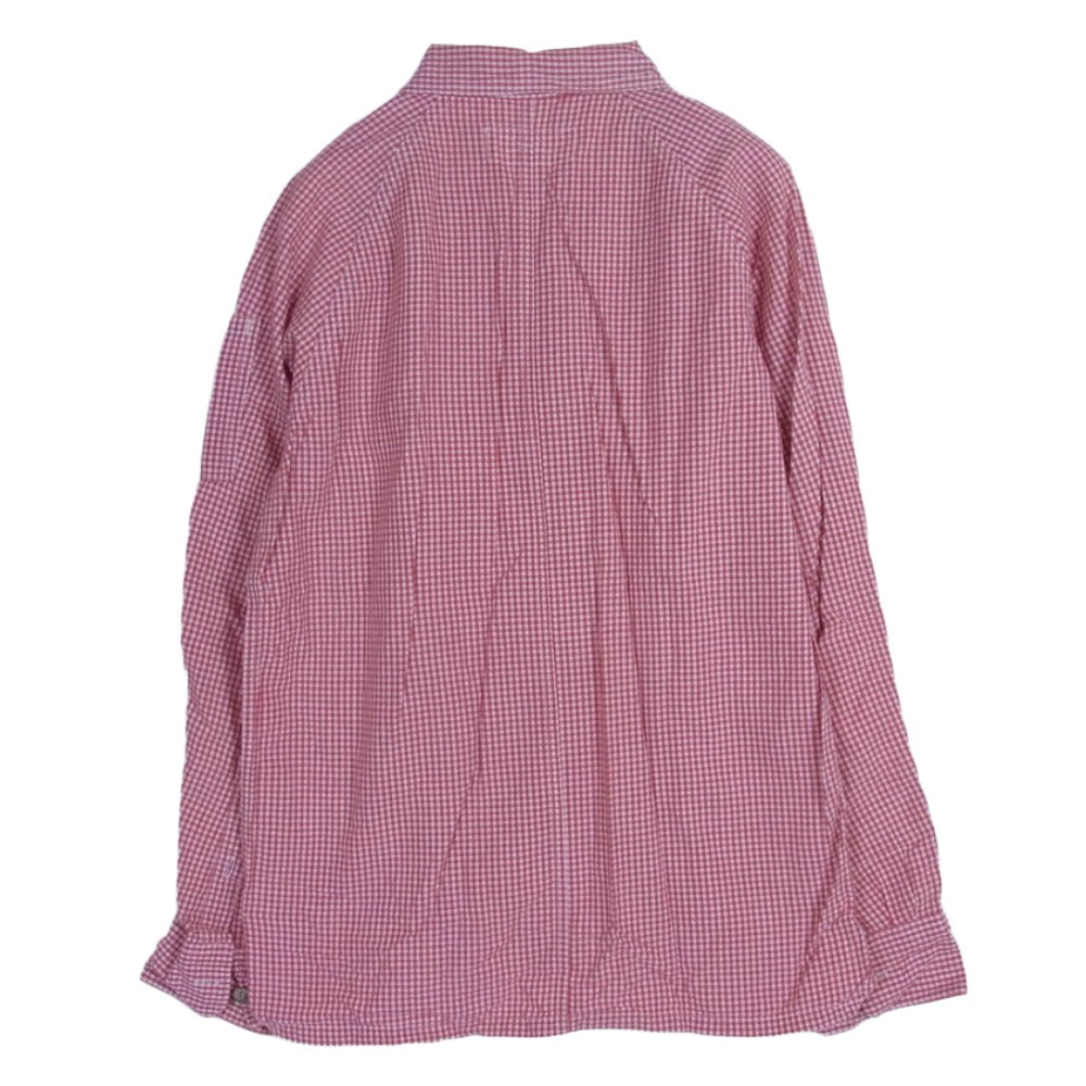 Heavy Gauge 厚手 コットン ギンガム チェック 長袖 メタルボタン ワークシャツ レッド レッド系 不明【中古】