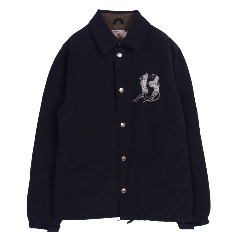 トロフィークロージング MAGICAL CHIEF WARM UP JACKET 60/40クロス ナイロン コーチ ジャケット ブラック系 36【中古】